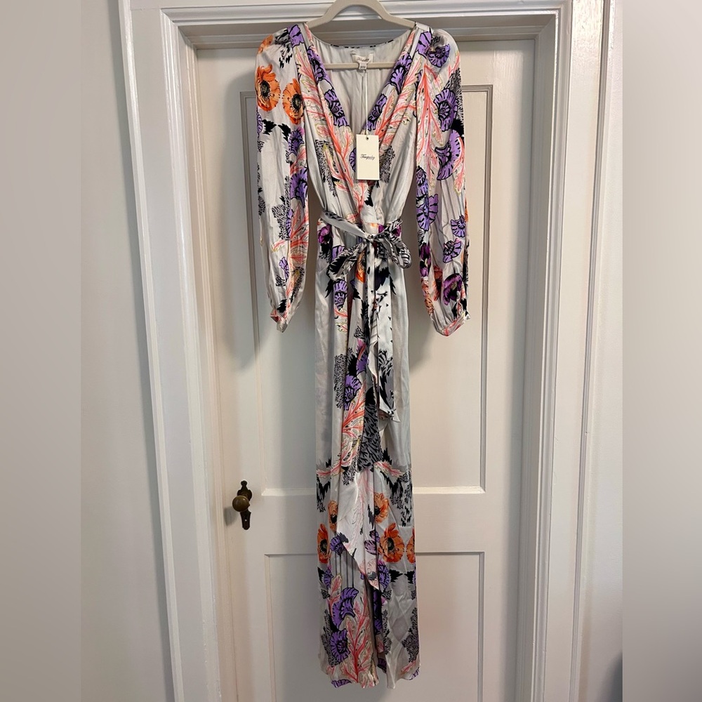 Temperley London Avril Print Wrap Maxi Dress